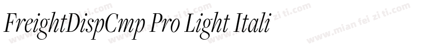 FreightDispCmp Pro Light Italic字体转换